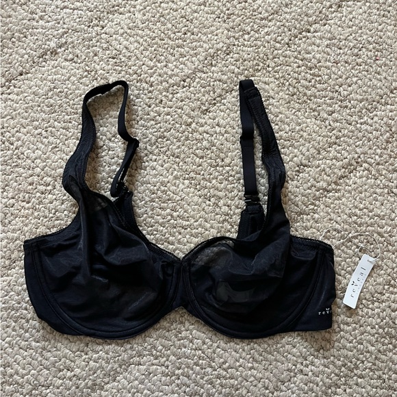 Bare Necessities Reveal unlined glistenette Demi bra in black size 36D NWT - Picture 1 of 6